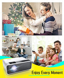 ELEPHAS 5G WiFi Projector, HD 1080P Support Mini Projector, Portable Outdoor Movie Projector 200" Display Screen, Compatible with Android/iOS/HDMI/USB/Fire Stick/PS5/VGA