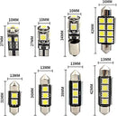 23Pcs Car LED Interior Light Bulb,Universal Canbus Error Free LED Bulbs Kit for Car Interior Dome Map Door Courtesy License Plate Lights BA9S Canbus T10 C5W Xenon-White