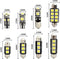 23Pcs Car LED Interior Light Bulb,Universal Canbus Error Free LED Bulbs Kit for Car Interior Dome Map Door Courtesy License Plate Lights BA9S Canbus T10 C5W Xenon-White