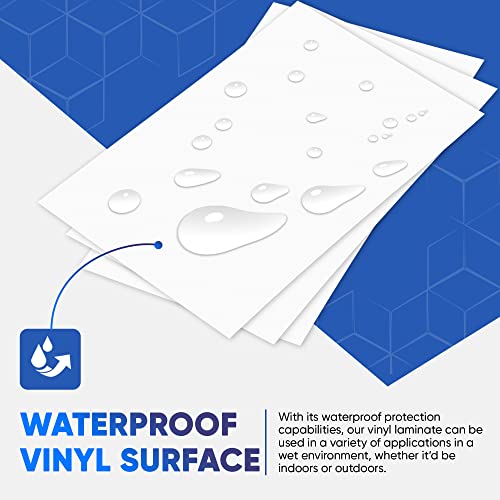 Avarrix Australia Self Adhesive Laminate Sheets for Stickers, Waterproof Label Stickers, Protection for Printable Vinyl Stickers, Glossy, Tear Resistant, Ultra Strong Bond, Pack of 20, A4 Size