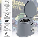 Giantex Portable Travel Toilet with Detachable Inner Bucket and Removable Toilet Paper Holder Lightweight Outdoor Indoor Toilet for Camping, Hiking, RV, Boating and Trip Porta Potty