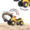 Play22 Toy Tractors for Kids Ride On Excavator - Music Sounds Digger Scooter Tractor Toys Bulldozer Includes Helmet with Rocks - Ride on Tractor Pretend Play - Toddler Tractor Construction Truck