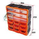 HORUSDY 18 Drawers Parts Storage Cabinet Tool Box Bin Chest Case Plastic Organizer Toolbox
