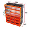 HORUSDY 18 Drawers Parts Storage Cabinet Tool Box Bin Chest Case Plastic Organizer Toolbox