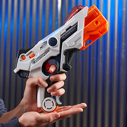 NERF - Laser Ops -AlphaPoint Blaster 2 Pack - The Ultimate Electronic Laser Game - Blasters and Armbands - Kids Toys and Outdoor games - Ages 8plus