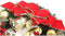 ZZX 30cm Artificial Pine Christmas Wreath Ornaments for Front Door Window,Holiday Decorations Wreath Christmas Garland with Spruce Bowknot Bells Red Berries for Indoor Outdoor (Red Gift Box)