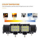 Auxbeam 4 Pcs 4" LED Light Bar 18W LED Pods 6pcs 3W CREE LEDs Spot Beam Driving Light Waterproof LED Bar