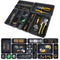 Muray Creative 40-Pack Anti-slip Tool Box Organizer, Drawer Organizers with 72pcs Non-slip Pads for Rolling Drawers, Workbench and Cabinets, Tray Dividers Set Toolbox Organization Storage Black