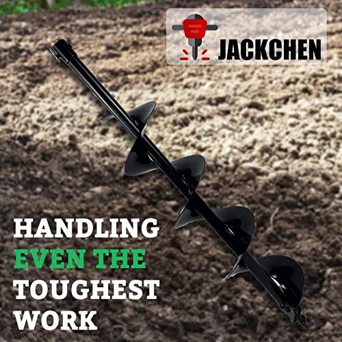 JACKCHEN 6" Auger Bit for Earth Auger,Digger Post Holes Replacement Earth Digger Planting Drill Bit