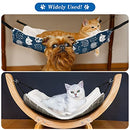 2 Pieces Reversible Cat Hanging Hammock Soft Breathable Pet Cage Hammock with Adjustable Straps and Metal Hooks Double-Sided Hanging Bed for Cats Small Dogs Rabbits and Other Small Animals (Medium)