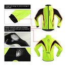 ARSUXEO Winter Warm UP Thermal Softshell Cycling Jacket Windproof Waterproof Bicycle MTB Mountain Bike Clothes 15-K Green Size X-Large