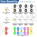 Glarks 330Pcs Eyeglass Chain Ends Set Including 270Pcs 9 Types Adjustable Silicone Spectacle End Connectors Silicone Spectacle Ends and 60Pcs Lobster Claw Clasps Eyeglass Holder Necklace Chain
