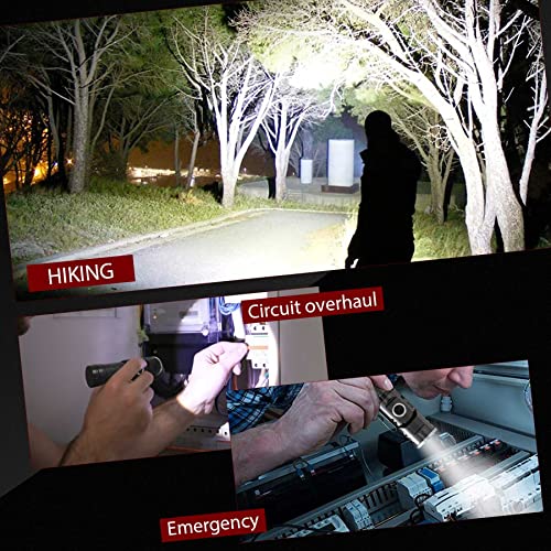 HAUTMEC Swyvel 500 Lumens Rechargeable LED Flashlight,Bright Mini Tactical Pocket Torch with Magnetic Base, Waterproof Led Flashlight 3 Modes for Camping, Outdoor, Hiking HT0092