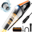 FRESMOL Portable Car Vacuum Cleaner High Power 8000PA/100W/DC12V, 16.4Ft Corded Handheld Car Vacuum with LED Light, Deep Detailing Cleaning Kit of Car Interior with Dry for Men/Women