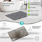 ZIKIBL Stone Bath Mat Diatomaceous Earth Bath Mat Super Absorbent Diatomite Stone Bath Mats for Bathroom Quick-Drying Non-Slip Bath Stone Mat Easy to Clean Stone Shower Mat(24 * 16'' Grey)