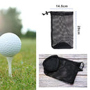 VGOL 2PCS Golf Ball Bag Nylon Drawstring Mesh Pouch Golf Ball Storage Bag for 48-56 Golf Balls Gym Bag Golf Accessory Outdoor Sports Supplies Black