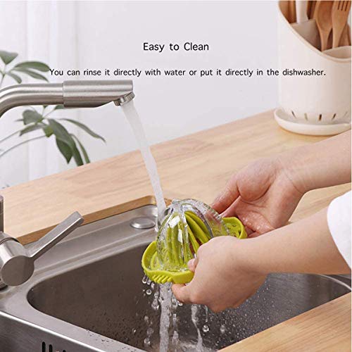 4 in 1Multi-Function Manual Juicer, Citrus Lemon Orange Hand Squeezer Egg Separator with 2 Anti-Slip Reamers, Strainer, Grater and Measuring Cup (13OZ)