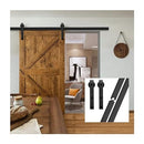 Ekkio 2m Sliding Barn Door Hardware Track, Smooth and Effortless Sliding 120kg Weight Capacity Carbon Steel Roller Stoppers for 35-45mm Door Thickness