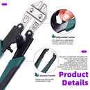 Swpeet 1Pcs 8 Inch Heavy Duty Bolt Cutter Pliers, Wire Breaking Plier with Rubber Black-Green Ergonomic Nonslip Handles, Lock Cutter for Cutting Chain Lock, Cable and Wire Mesh