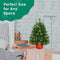 2ft Pre-Lit Artificial Christmas Tree, Majestic Fir with Small Lights and Cloth Bag Base, Ideal for Home, Office, and Party Decoration