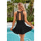 YNIQUE Women's One Piece Swimdress Tummy Control Bathing Suit High Neck Swimsuit Ruched Skirt Swimwear Black