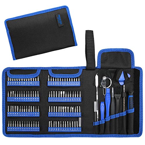 Hautton Precision Screwdriver Set, 126 in 1 Magnetic Screwdriver Kit, Multi-function Professional Repair Tool Kit with Portable Oxford Bag for Phone Laptop PC Watch Electronics and More -Black