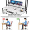 Desk with Hutch, 70 inch High 53 inch Width, Heavy Duty Computer Desk with Keyboard Tray and Storage Shelves Bookshelves, Easy Assemble - Color Black and White