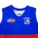 Western Bulldogs Junior Youths Kids AFL Auskick Jumper Guernsey Jersey Shorts Socks Playing Pack with Football Size 6
