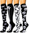 HLTPRO 4 Pairs Compression Socks for Women & Men - Best Support for Medical, Circulation, Nurses, Running, Travel