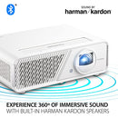 ViewSonic X2 Short Throw LED Home Projector with 2300 ANSI Lumens, 1080p FHD, Auto V Keystone, 1.2X Optical Zoom, Harman Kardon Speakers, 125% Rec.709, Wi-Fi Bluetooth USB-C connectivity, Home Entertainment