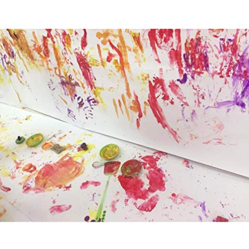 TOYANDONA 9m White Kraft Paper Roll Recycled Paper Arts and Crafts Paper Roll Drawing Paper Roll Bulletin Board Paper Poster Paper Drawing Paper for Kids Students School