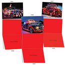 10 Assorted 'All Trucked Up' Christmas Cards with Envelopes 4 x 5.12 inch, Photos of Trucks Strung with Lit Christmas Lights, Boxed Season's Greetings Cards for Fathers, Coworkers, Business M2282