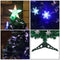 Prsildan 3 FT Artificial Christmas Tree, Pre-Lit Optical Fiber Xmas Trees with Multicolor LED Lights, Snowflakes & Top Star, Lighted Christmas Tree Holiday Home Decor