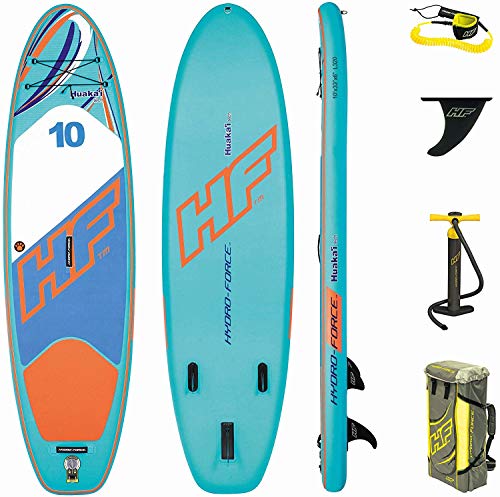 Bestway Hydro-Force Inflatable SUP, Huaka'I Tech Stand Up Paddle Board with Carry Bag and Pump, 10ft