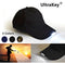 UltraKey Hands Free LED Baseball Cap, Light Glow Bright Women Men Sport Hat Dark for Outdoor Jogging Breathable Snapback Hats Hip Hop Party Holiday Black