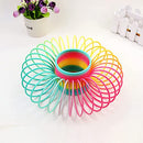 2PCS Rainbow Coil Spring Toy,Magic Spring Coil Toy,Plastic Rainbow Coil Toy,Rainbow Magic Spring Toy for Party Favors Gifts,Stocking Stuffers for Kids & Adults(Size 3.4 * 3.5 inch)