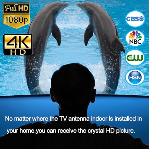 Digital TV Antenna,Antenna for Smart TV,360°Reception,Support 4K 1080p Smart Television,Detachable Signal Amplifier-Signal Booster-HDTV Antenna 10ft Coaxial HDTV Cable, Portable HD TV Antenna Indoor