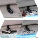 1 Pack Glasses Holders for Car Sun Visor, Sunglasses Eyeglasses Holder Clip Hanger Mount with Ticket Card Clip