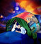 Winvin Dream Tents Fantasy Fun for Kids ,Foldable Play Tents, Pop up Indoor Bed Tents ,Magic Playhouse Princess Secret Castle ,Birthday for Girls (Dinosaur Island)
