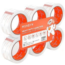 MUNBYN Packing Tape, Heavy Duty Shipping Tape with Total 360 Yards, 2.7mil, 1.88" *60 Yard(Per Roll) Great for Shipping Packing Moving Mailing Office Storage, Clear Tape Refill for Dispenser