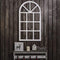 glitzhome Window Frame Wall décor Rustic Arch Wooden Window Pane Country Farmhouse Decorations 36" H x 20" L