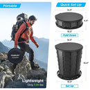 PANKAY 16.4" XXL Portable Toilet for Adults Camping, Retractable Camping Toilet,Adjustable Height Portable Potty for Kids, Travel Toilet with Handbag, Foldable Camp Toilet for Car Hiking