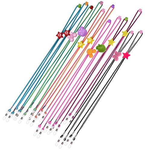 12 Pcs Kids Glasses Strap Holder, Children Eyeglass Chain Cords - Adjustable Eye-wear Retainers for Boys/Girls, Reading Glasses Lanyard