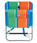 RIO beach Portable Folding Backpack Lay Flat Beach Lounge Chair with Backpack Straps and Storage Pouch, Orange and Green, 72"" x 21.75"" x 35"""