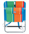 RIO beach Portable Folding Backpack Lay Flat Beach Lounge Chair with Backpack Straps and Storage Pouch, Orange and Green, 72"" x 21.75"" x 35"""