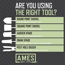 The AMES Companies, Inc 2701600 AMES Post Hole Digger/Ruler, Steel