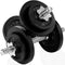 Yes4All Adjustable Cast Iron Dumbbell Sets 40LBS/18KGS, 60LBS/27KGS with Alloy Steel Connector Option for Strength Training, Full Body Workout, and Muscle Building