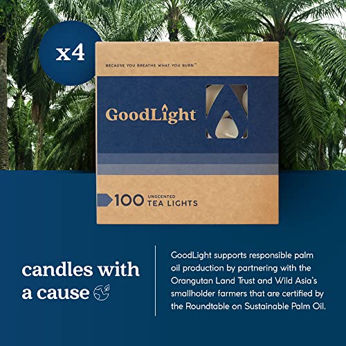 (400) - GoodLight Paraffin-Free Tea Lights - Case of (400)