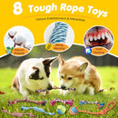 Zeaxuie 20 Pack Luxury Dog Chew Toys for Puppy, Cute Small Dog Toys with Ropes Puppy Chew Toys, Treat Ball and Squeaky Puppy Toys for Teething