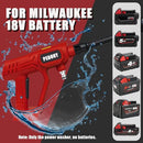 Cordless Power Washer for Milwaukee 18V Battery - PEDONY 550 PSI 1.0GPM Portable Pressure Cleaner with 6-in-1 Nozzle for Car Floor Fence Wall Cleaning (Battery Not Included), RED (YC-MWQ-SQJ-JS)